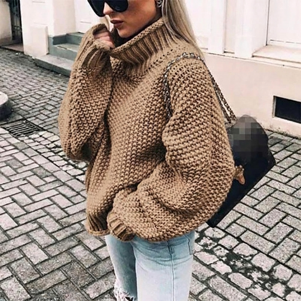 Djenabou | Women's Chunky Knitted Jumper | Turtleneck Oversized