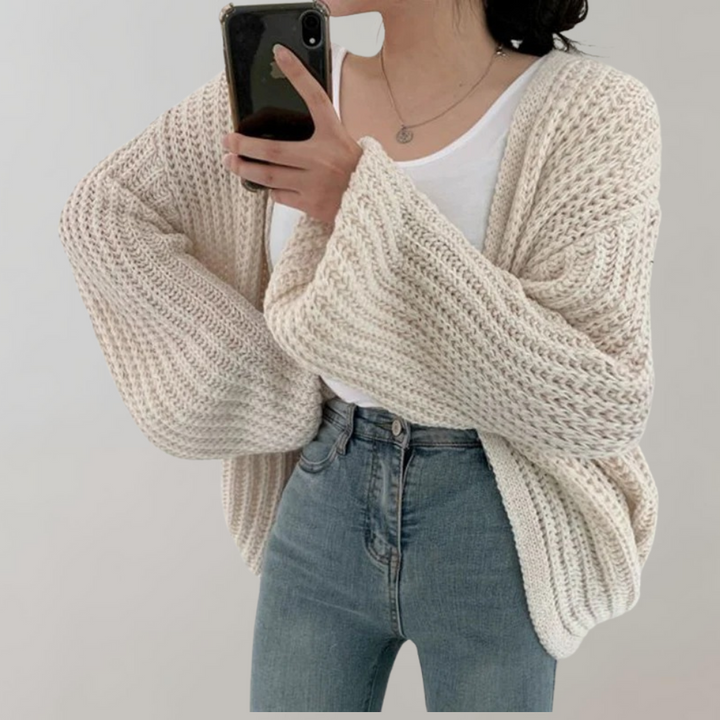 Albinia | Women's Chunky Knit Cardigan | Open Front Oversized