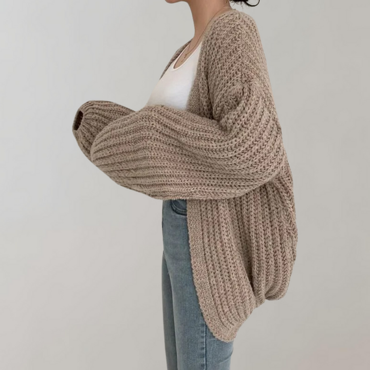 Albinia | Women's Chunky Knit Cardigan | Open Front Oversized