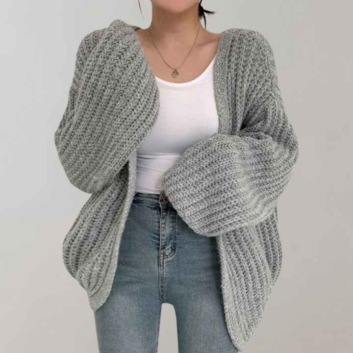 Albinia | Women's Chunky Knit Cardigan | Open Front Oversized