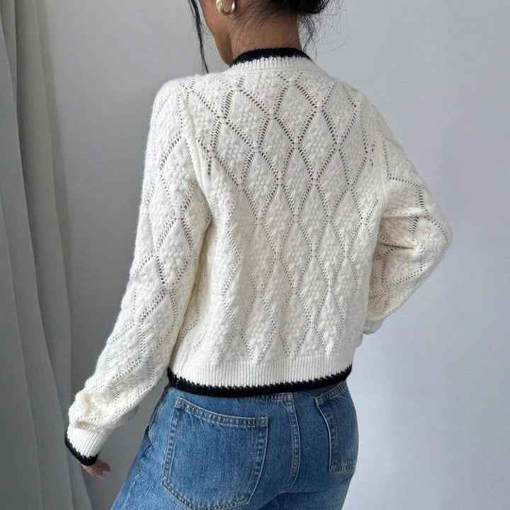 Echo | Women's Cropped Knit Cardigan | Tie Bow Front