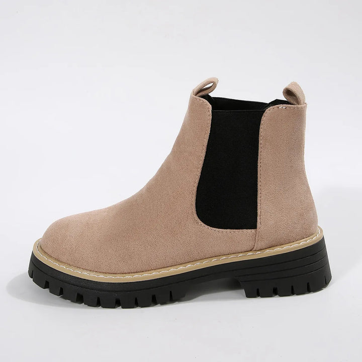 Agape | Women's Chelsea Boots | Elastic Side Panel Lug Sole Platform