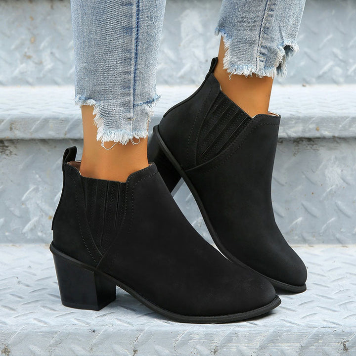 Saoirse | Women's Chelsea Boots | Stacked Heel Ankle Boot