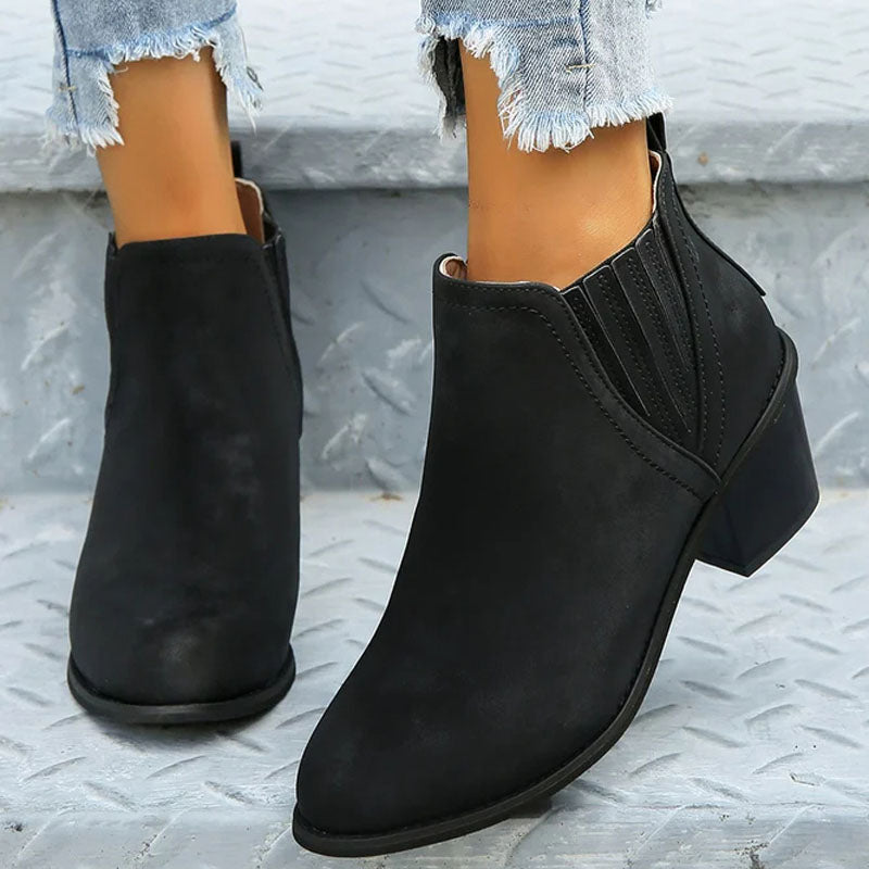 Saoirse | Women's Chelsea Boots | Stacked Heel Ankle Boot