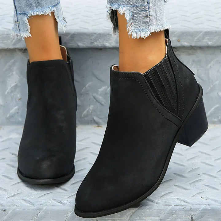 Saoirse | Women's Chelsea Boots | Stacked Heel Ankle Boot