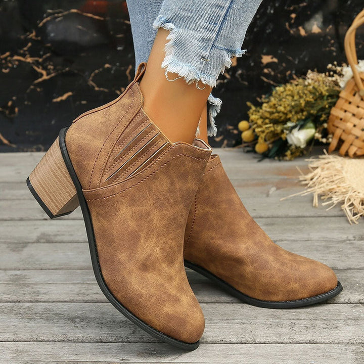 Saoirse | Women's Chelsea Boots | Stacked Heel Ankle Boot