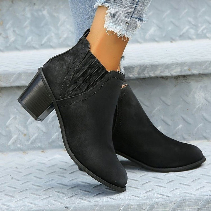 Saoirse | Women's Chelsea Boots | Stacked Heel Ankle Boot