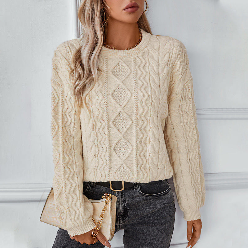Thandeka | Women's Chunky Cable Knitted Jumper | Crew Neck Oversized