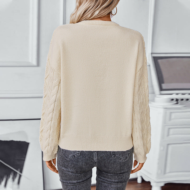 Thandeka | Women's Chunky Cable Knitted Jumper | Crew Neck Oversized