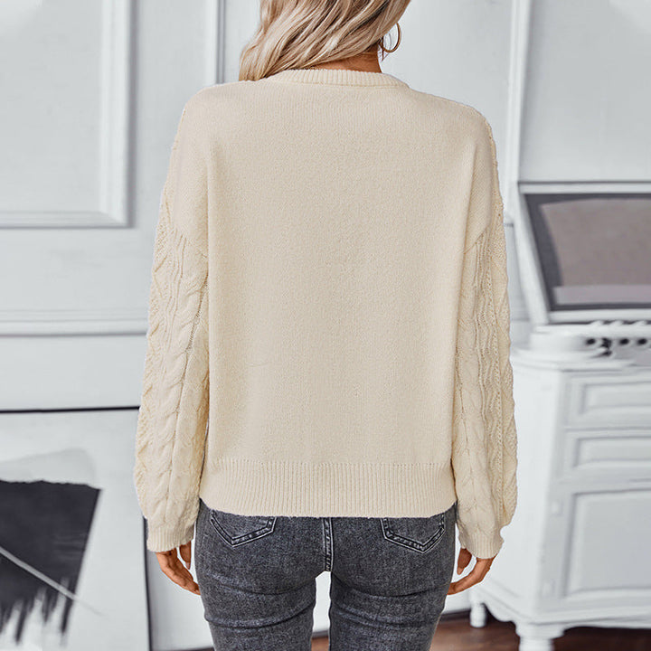 Thandeka | Women's Chunky Cable Knitted Jumper | Crew Neck Oversized