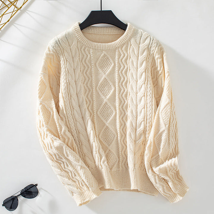 Thandeka | Women's Chunky Cable Knitted Jumper | Crew Neck Oversized