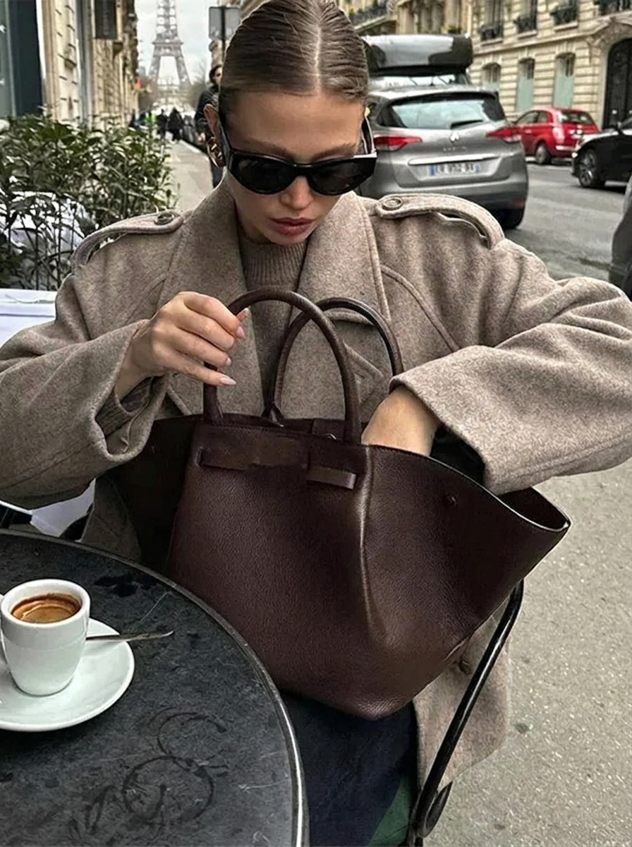 Ananya | Women's Cropped Trench Coat | Classic Double-Breasted