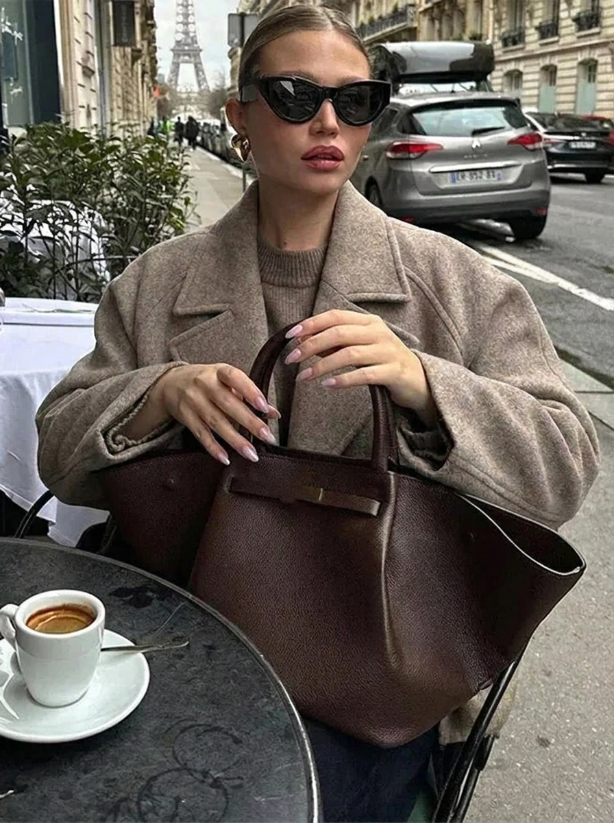 Ananya | Women's Cropped Trench Coat | Classic Double-Breasted