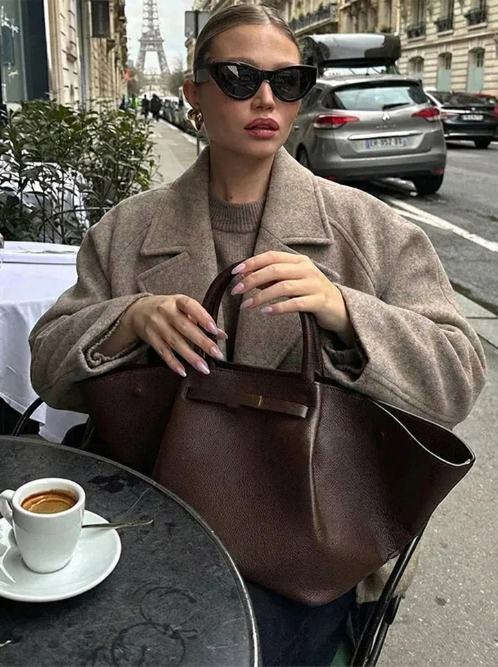 Ananya | Women's Cropped Trench Coat | Classic Double-Breasted