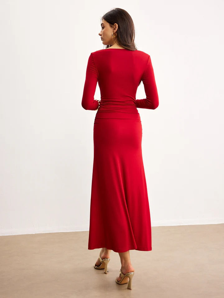 Millicent | Women's Formal Maxi Dress | Off Shoulder Long Sleeve