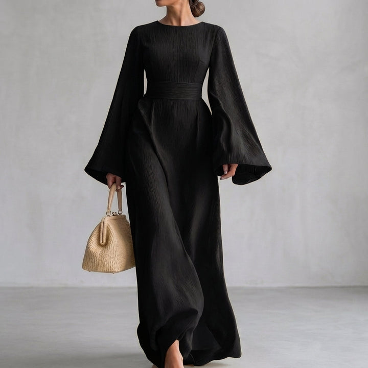 Paulina | Women's Formal Long Sleeve Maxi Dress | Round Neck