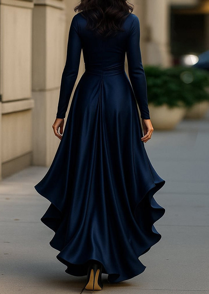 Nunna | Women's Formal Long Sleeve Wrap Dress | Ruffle