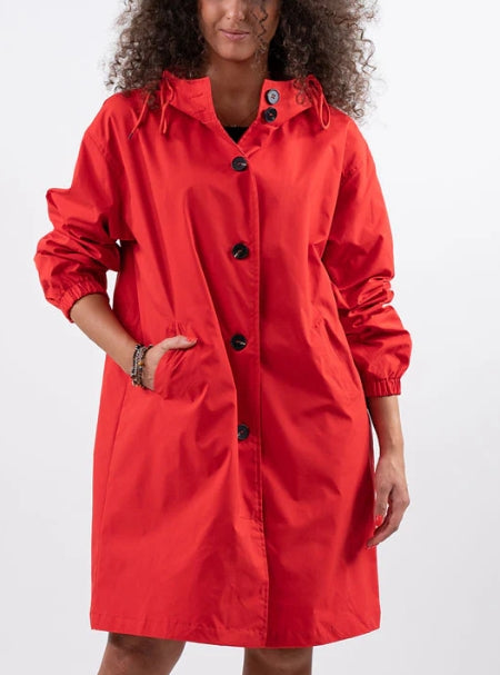 Ghada | Women's Long Hooded Casual Rain Jacket
