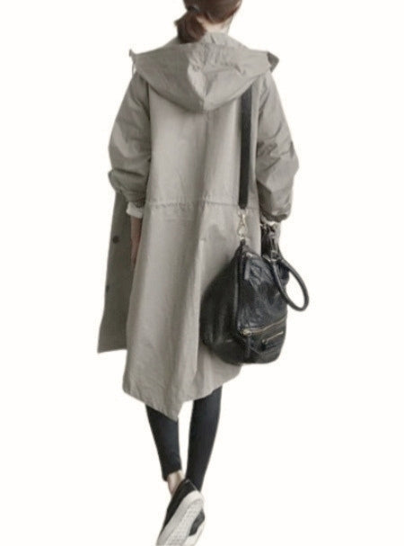 Ghada | Women's Long Hooded Casual Rain Jacket
