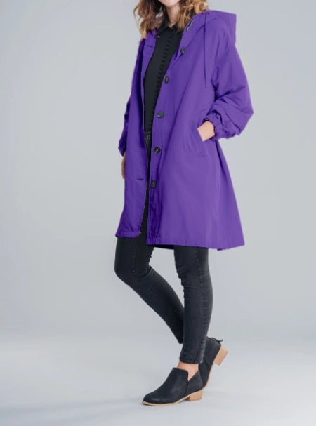 Ghada | Women's Long Hooded Casual Rain Jacket