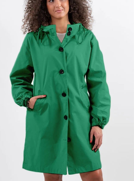 Ghada | Women's Long Hooded Casual Rain Jacket