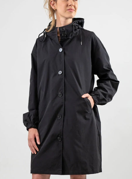 Ghada | Women's Long Hooded Casual Rain Jacket