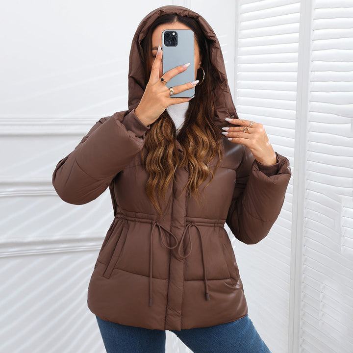 Muiredach | Women's Quilted Hooded Puffer Jacket | Drawstring Waist