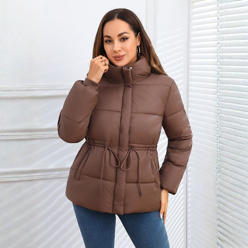 Muiredach | Women's Quilted Hooded Puffer Jacket | Drawstring Waist
