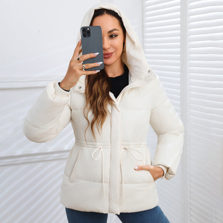 Muiredach | Women's Quilted Hooded Puffer Jacket | Drawstring Waist