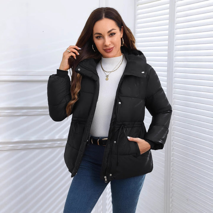 Muiredach | Women's Quilted Hooded Puffer Jacket | Drawstring Waist
