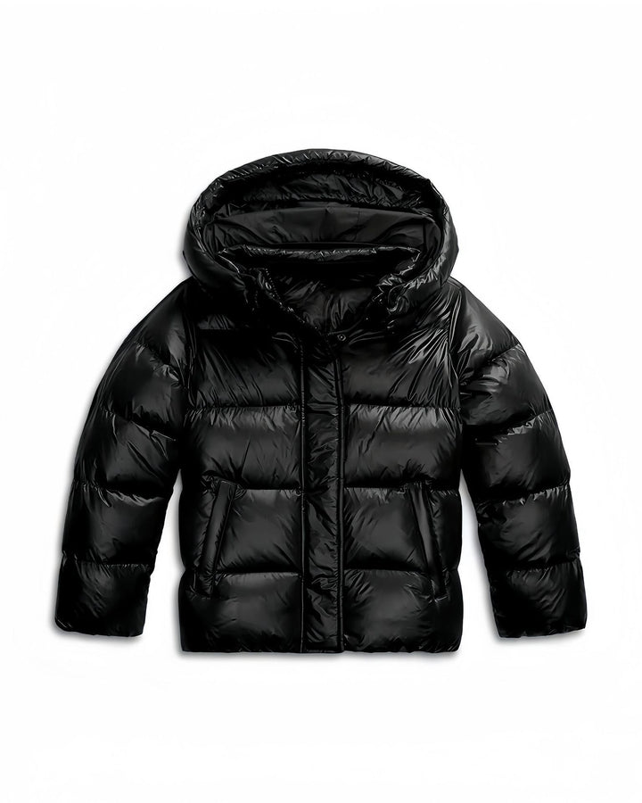 Fionnuala | Women's Cropped Hooded Puffer Jacket | Zip Front Quilted