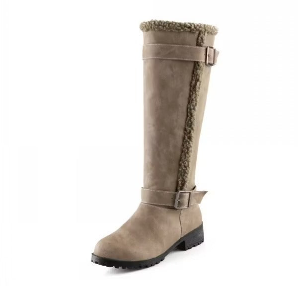Rosario | Women's Knee High Boots | Buckle Low Heel