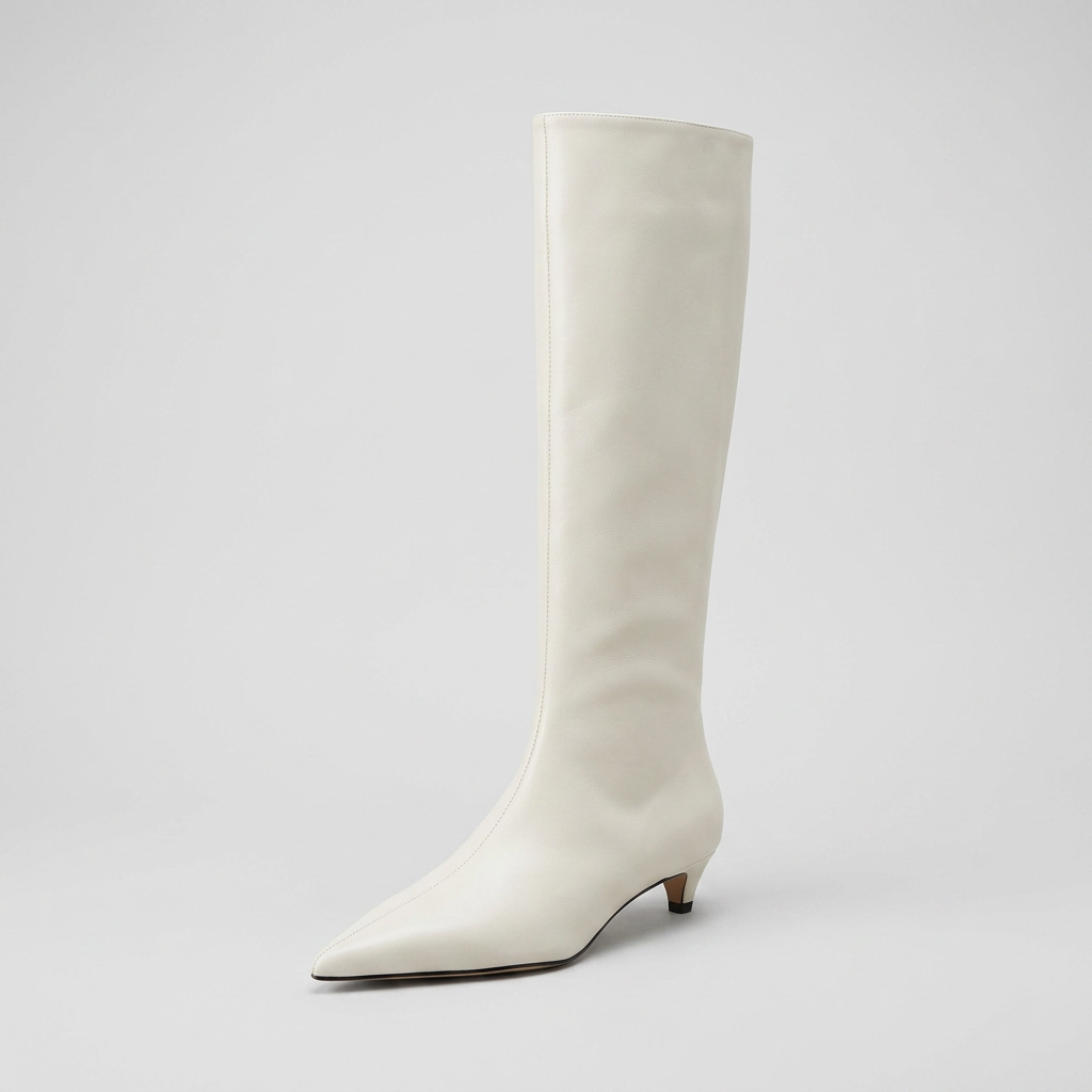 Encarnacion | Women's Knee High Boots | Pointed Toe Kitten Heel