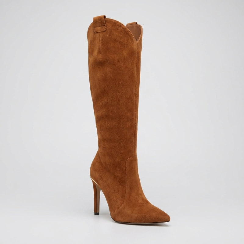 Leonor | Women's Knee High Boots | Pointed Toe Stiletto Heel