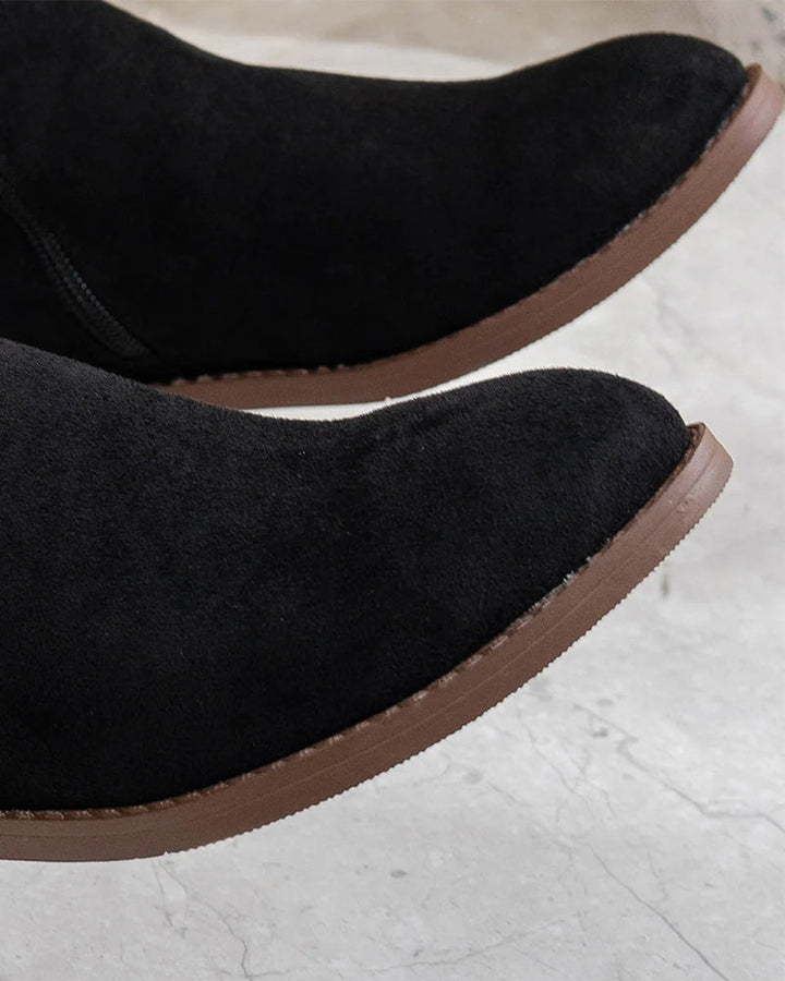 Natividad | Women's Knee High Boots | Round Toe Stacked Heel