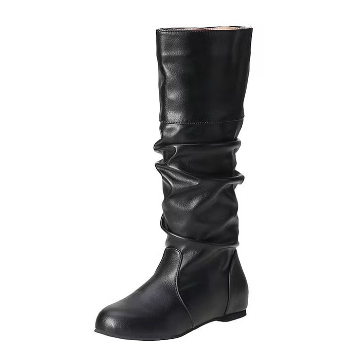 Pilar | Women's Knee High Boots | Round Toe Slouch