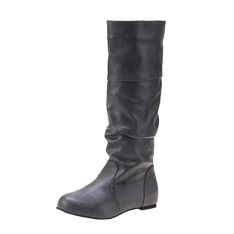 Pilar | Women's Knee High Boots | Round Toe Slouch