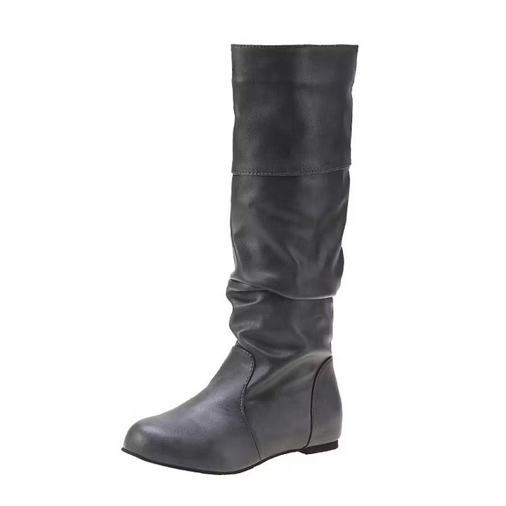 Pilar | Women's Knee High Boots | Round Toe Slouch