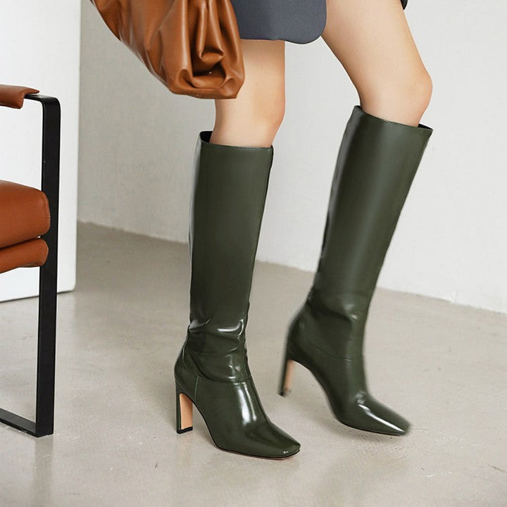 Violeta | Women's Knee High Boots Long | Square Toe