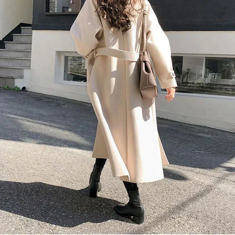 Guda | Women's Long Belted Trench Coat | Oversized