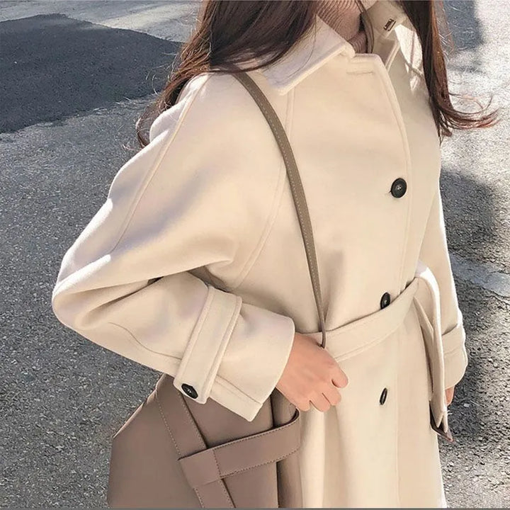 Guda | Women's Long Belted Trench Coat | Oversized