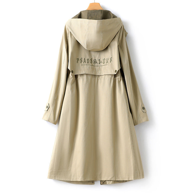 Khawla | Women's Long Hooded Rain Jacket | Drawstring
