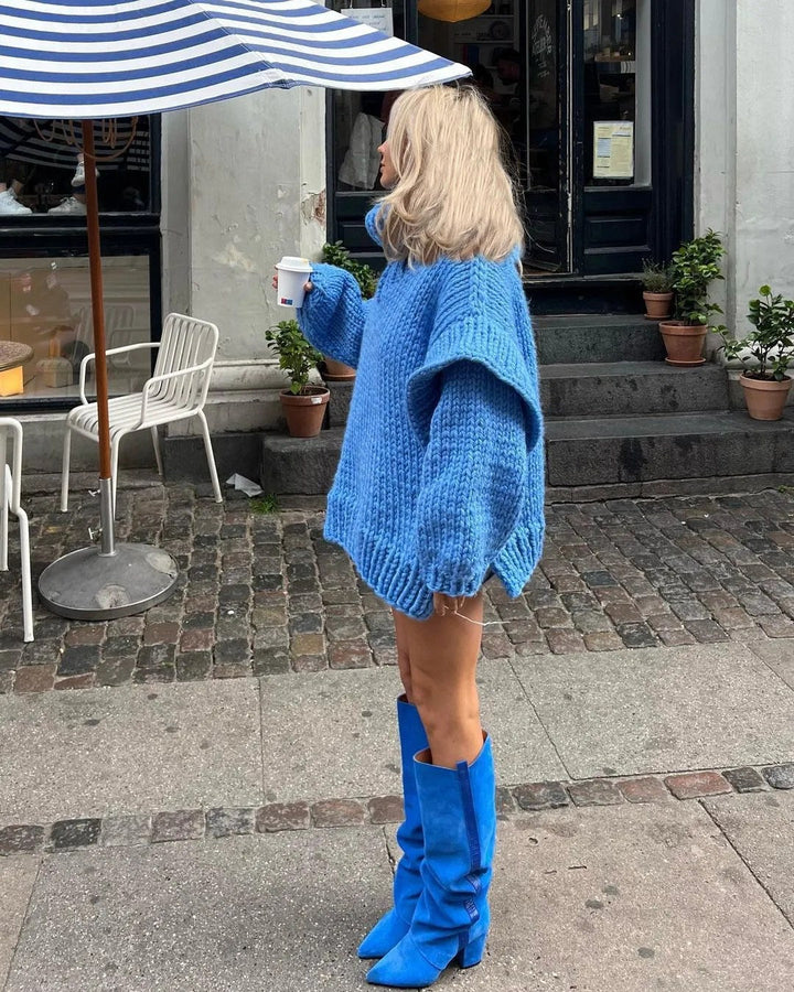 Fabienne | Chunky Knit Mini Dress | Oversized Turtleneck