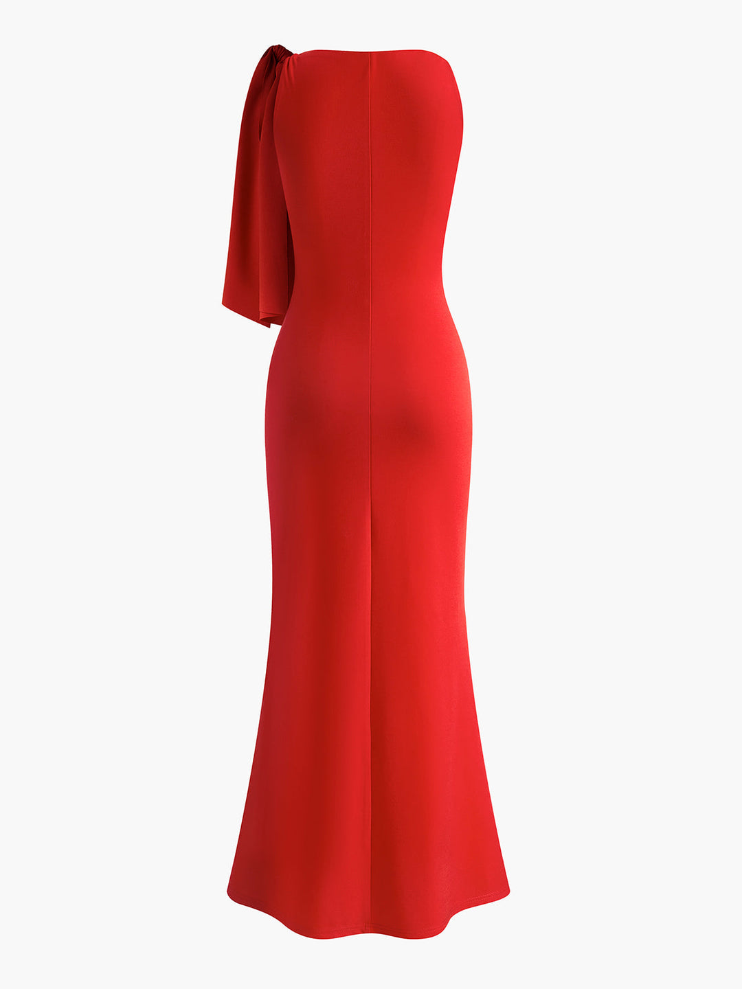 Women's One Shoulder Maxi Dress with Bow Detail | Formal Evening