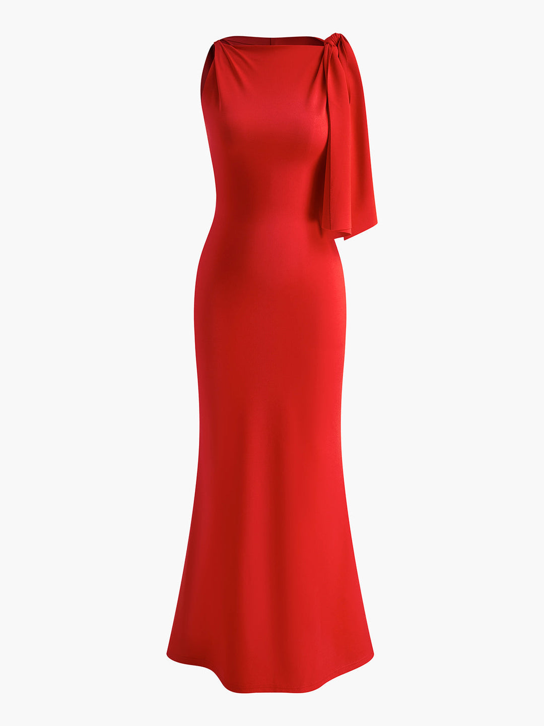 Women's One Shoulder Maxi Dress with Bow Detail | Formal Evening