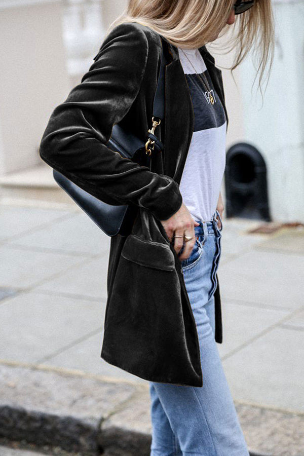 Itxaro | Women's Oversized Blazer | Flap Pockets Casual