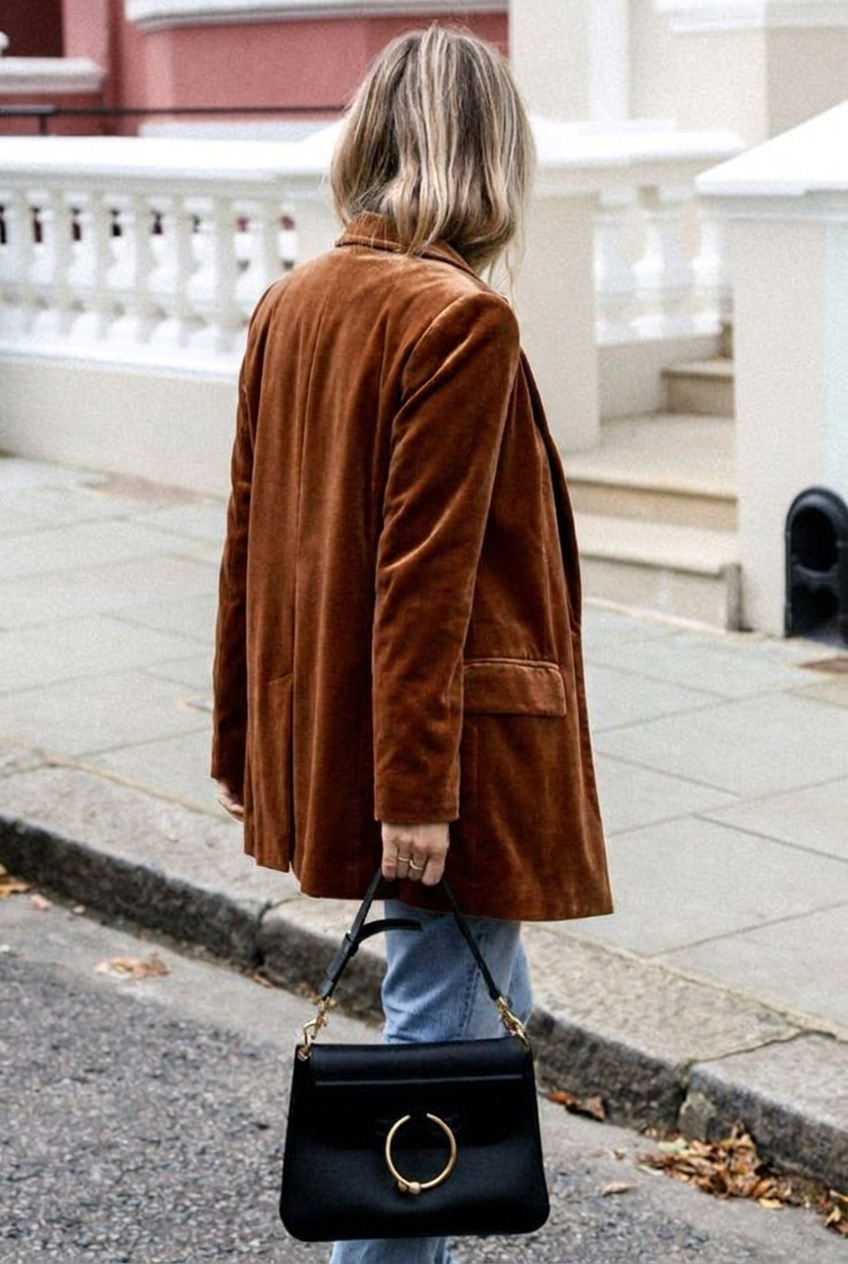 Itxaro | Women's Oversized Blazer | Flap Pockets Casual