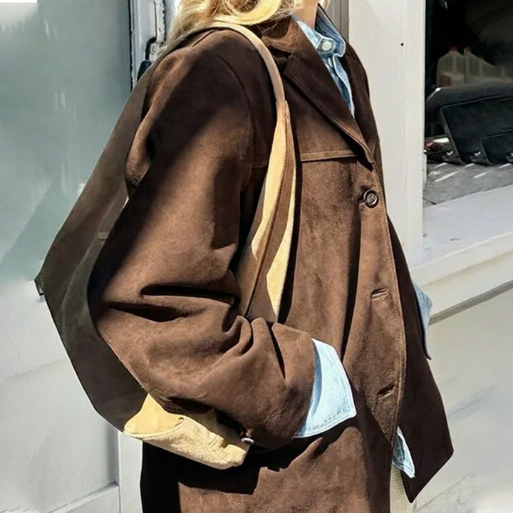 Aleidis | Women's Oversized Blazer | Notched Lapel Button Front