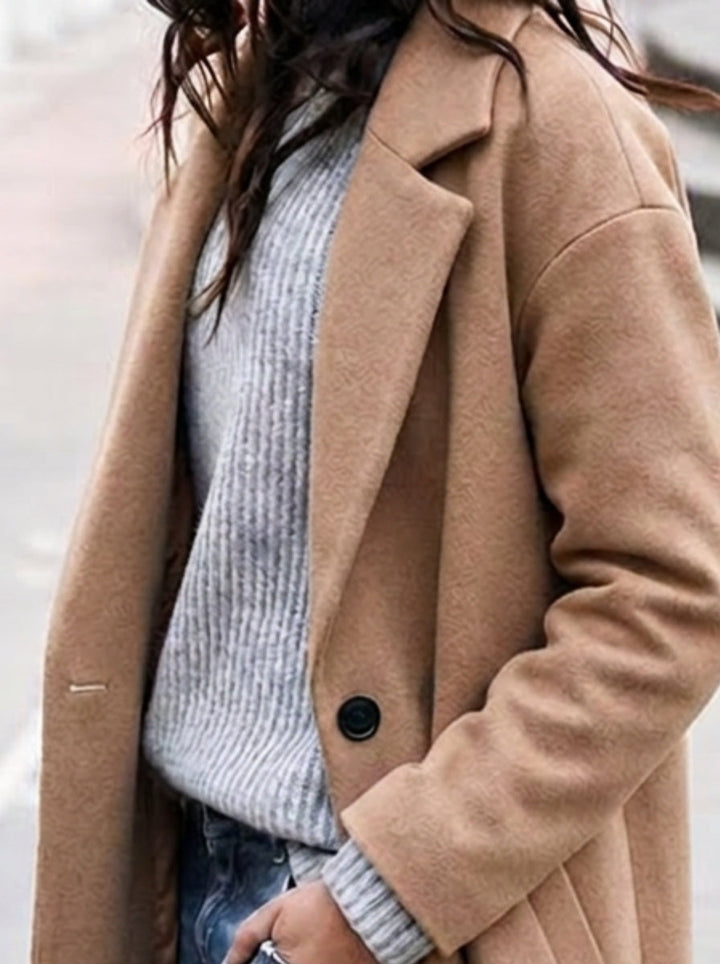 Rosalinde | Women's Oversized Trench Coat | Button-Up Lapel