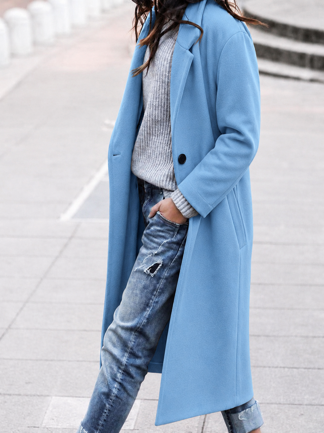 Rosalinde | Women's Oversized Trench Coat | Button-Up Lapel